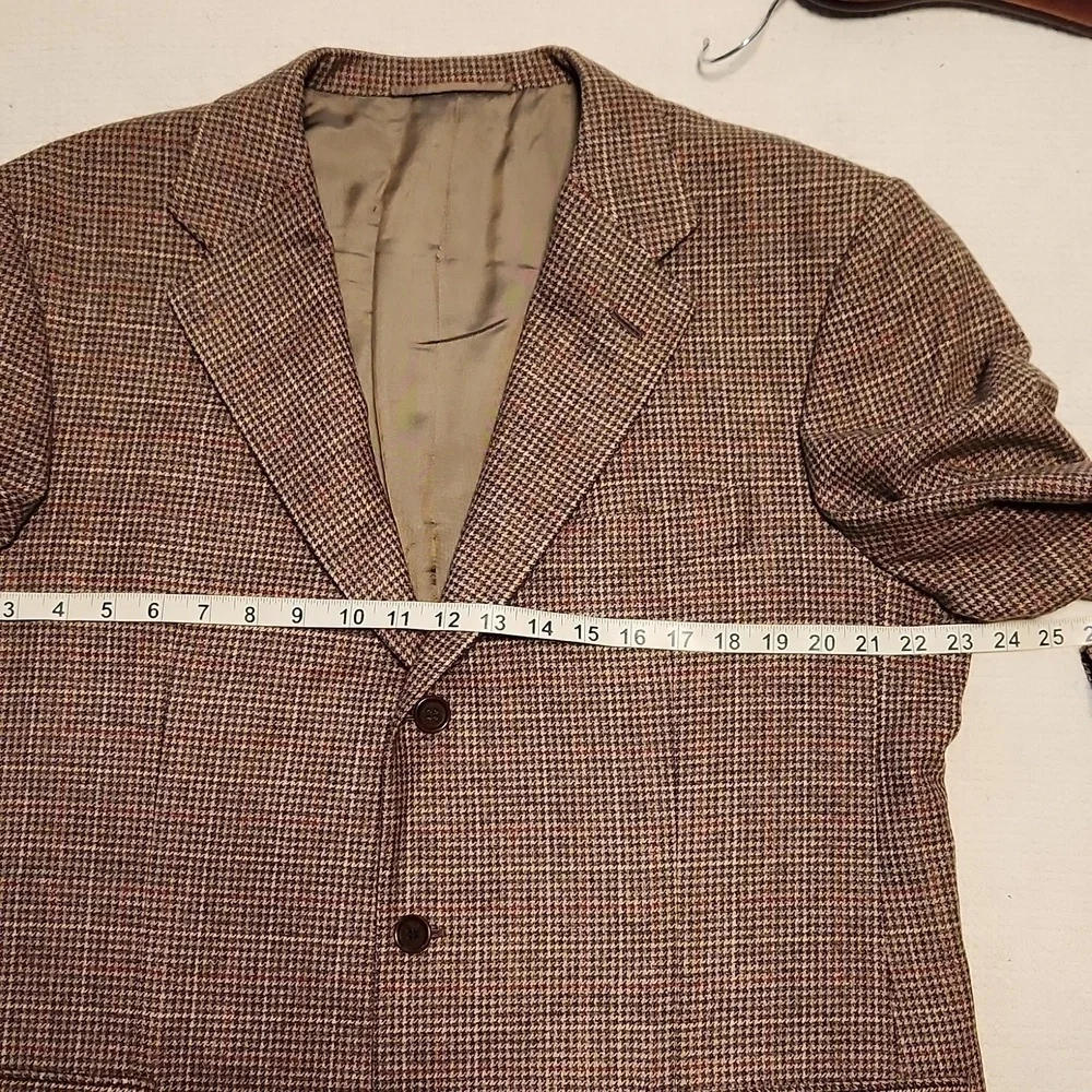 Luciano Barbera wool and made  in Italy Houndstooth single breasted blazer 44R